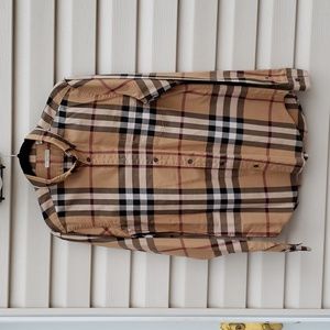 BURBERRY LARGE CHECK PLAID BUTTON-DOWN LONG SLEEVE SHIRT